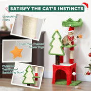 Close-ups of the sisal post, star teaser toy and tree-shaped scratching board