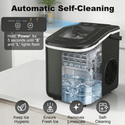 Ice Maker Machine for Fast Fresh Ice at Home Garden or Caravan Black Homcom