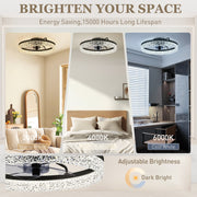 Ceiling Fan with Light and Smart Controls for Year Round Comfort Black AOSOM