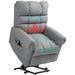 Grey Electric Rise and Recline Massage Armchair with Padded Seat by HOMCOM