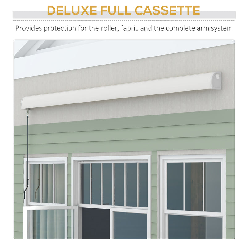 Electric Retractable Patio Awning 4 x 3m with Remote Control and Durable Aluminium Frame