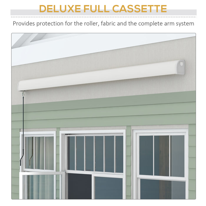 Electric Retractable Patio Awning 4 x 3m with Remote Control and Durable Aluminium Frame