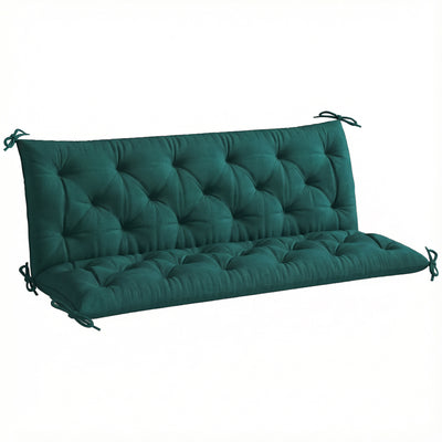 Three Seater Outdoor Bench Cushion for Added Comfort and Easy Care Green AOSOM