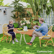 Set of Two Beige 60cm Outdoor Cushions Weather Resistant by Outsunny