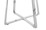 Close-up of the base foot and floor glide on the dining table