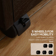 Black Three Drawer Lockable Mobile Filing Cabinet for Home Office by HOMCOM