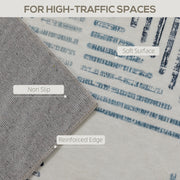 Soft Geometric Area Rug Non Slip Washable Design Ideal for Living Room or Bedroom Multi Coloured