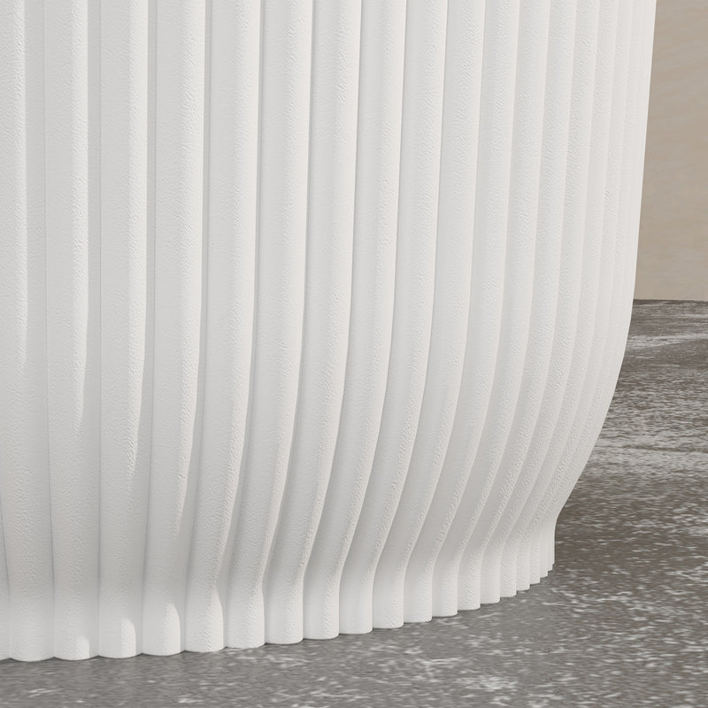 Set of Two 22cm White Planters Lightweight and Weather Resistant by Outsunny