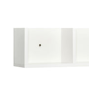 Wall Mounted Media Storage Rack Set Holds 84 CDs or 56 DVDs 4 Cube Shelves White