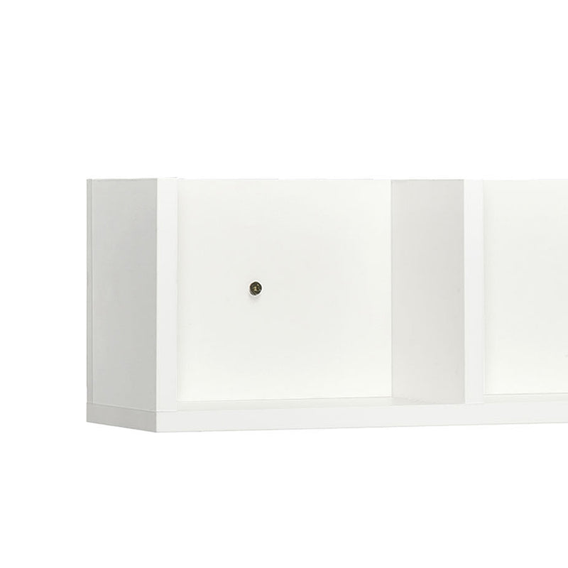 Wall Mounted Media Storage Rack Set Holds 84 CDs or 56 DVDs 4 Cube Shelves White