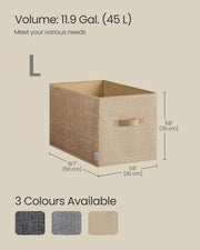 Size diagram of one storage box at 50 x 30 x 30 cm with 45 L capacity