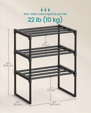 Dimension diagram showing 42.5 cm width, 30 cm depth, 54.5 cm height and 17 cm gap between shelves