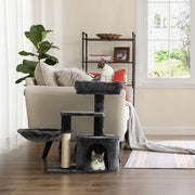 Close-up of the sisal-covered scratching post