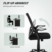 Office chair with adjustable height mechanism shown from the side