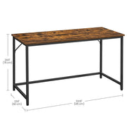 Dimensions diagram of the computer desk, 135 x 60 x 76 cm