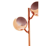 Close-up of copper-gold stem on table lamp