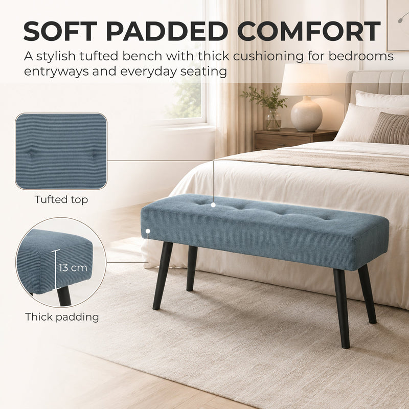 Close-up of the tufted top and 13cm thick padding