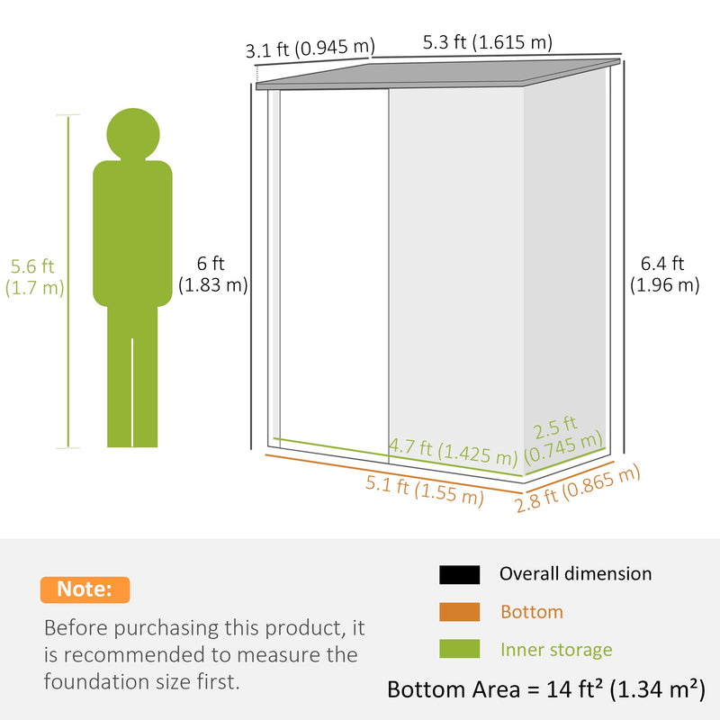 Dimension diagram: 161.5 cm wide, 94.5 cm deep, 196 cm at the back and 183 cm at the front