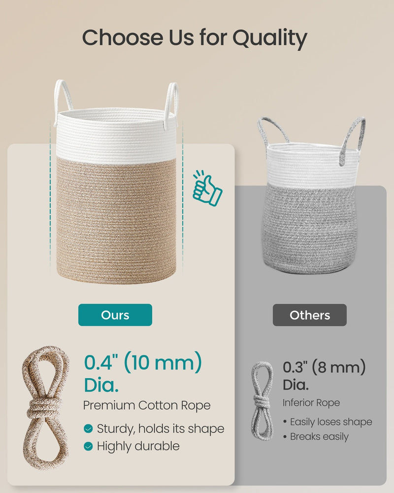 Laundry basket dimensions diagram, 35 x 35 x 50 cm