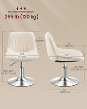 Dimensions diagram of the stool with a 37.5-49.5 cm seat height range and 120 kg load limit