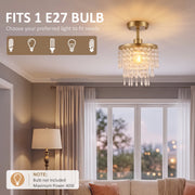 Diagram showing the fixture fits 1 E27 bulb up to 40W, bulb not included