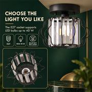 Infographic of the E27 bulb fitting: LED bulbs up to 40 W, bulb sold separately