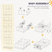 Two Room Whelping Box for Small Dogs with Pad Clear Panels Adjustable Entrance by PawHut
