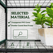 White 193cm Five Shelf Mini Greenhouse for Plants and Seedlings by Outsunny