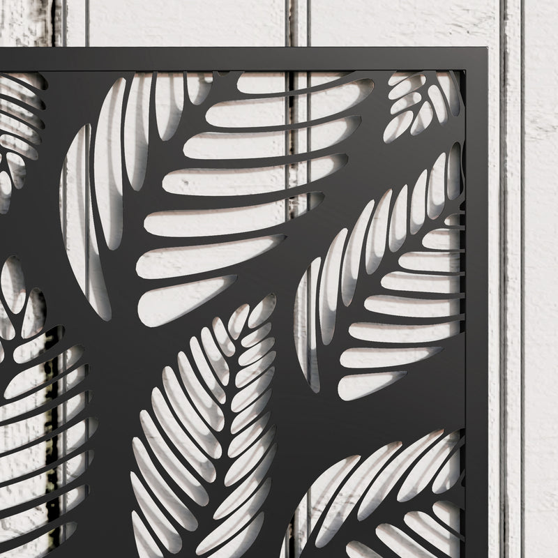 Black Metal Outdoor Planter With Trellis for Climbing Plants and Garden Display