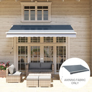 Grey Awning Replacement Canopy Water Resistant UPF 50 Plus Sun Shade Cover for 3 x 2.5m by Outsunny