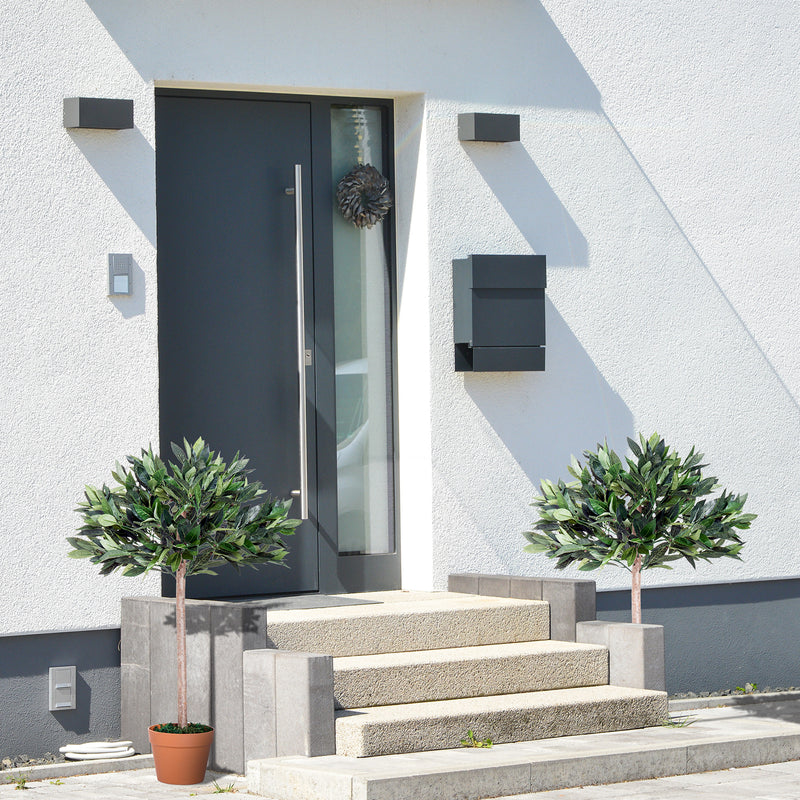 Set of 2 Artificial Olive Trees 3ft Potted Plants for Home or Office Decor Orange