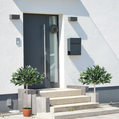 Set of 2 Artificial Olive Trees 3ft Potted Plants for Home or Office Decor Orange