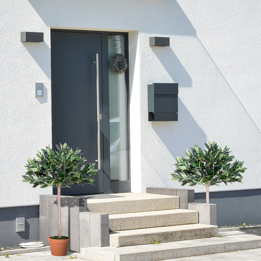 Set of 2 Artificial Olive Trees 3ft Potted Plants for Home or Office Decor Orange