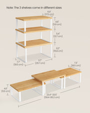 Cupboard organiser holding spice jars and tins
