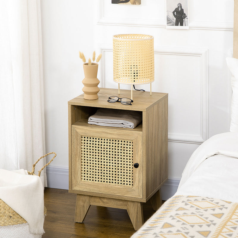Bedroom Furniture Set with 4 Drawer Chest and Bedside Table for Organised Spaces Natural