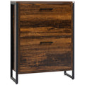 Wood Shoe Storage Cabinet With Two Doors Fits Up To 12 Pairs Ideal For Hallways Oak