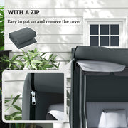 Grey Three Seater Swing Chair Protective Cover 220 x 125cm by Outsunny