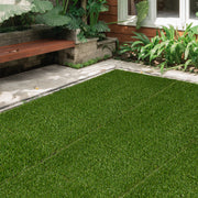 10 Piece Artificial Grass Turf Set 25mm Pile Height Ideal for Outdoors, Green AOSOM