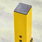 Adjustable Bulgarian Split Squat Stand With Foam Roller For Leg Workouts Yellow AOSOM