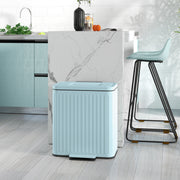 Double Indoor Kitchen Recycling Pedal Bin With Soft Close Lid Removable Buckets 40L by HOMCOM