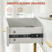 White LED Light Dressing Table with Stool Modern Makeup Vanity by HOMCOM