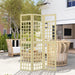 3 Panel Wooden Garden Privacy Screen Foldable Freestanding Outdoor Trellis by Outsunny