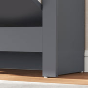 Charcoal Grey Slim Shoe Cabinet For Hallway - 2 Flip Doors Stores Up To 12 Pairs With Adjustable Shelves, 72x26x80cm Homcom