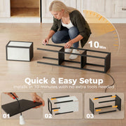 Floor Lamp with Shelves for Extra Storage and Soft Lighting in Small Spaces Black Homcom