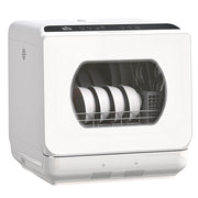 Compact Tabletop Dishwasher with 6L Capacity and Multiple Wash Programs, White