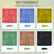 27 Piece Black Wooden Interlocking Decking Tiles For Patio Balcony Roof Or Hot Tub