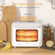 Six Tray Food Dehydrator 35-70 Degrees Centigrade Adjustable Temperature White by HOMCOM