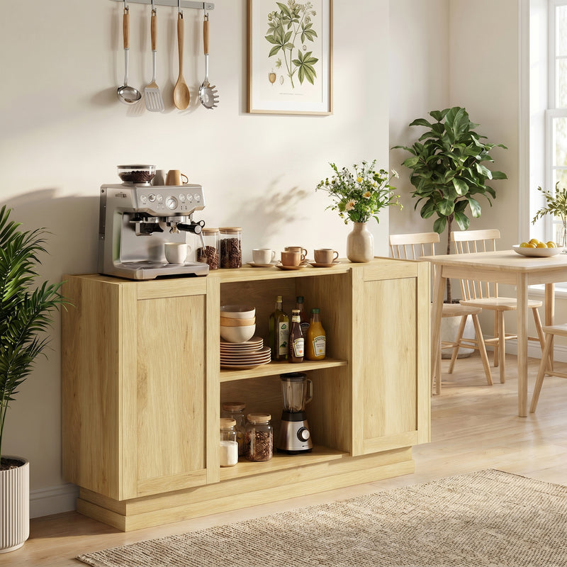 Sideboard with Shelves and Cabinets for Kitchen or Living Room Storage