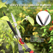 Heavy Duty Garden Hedge Shears 63cm with Sharp Blades and Comfort Grip for Easy Trimming
