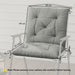 Set of Two Light Grey Outdoor Seat Cushions Weather Resistant by Outsunny
